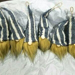 Set of 6 Gnome Ornaments